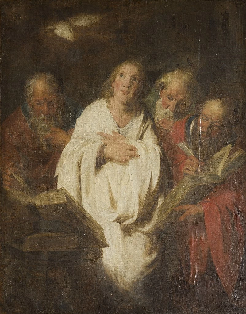 Pieter Jozef Verhaghen - Cristo e gli evangelisti, Sint, Kwintenskerk, Lovanio